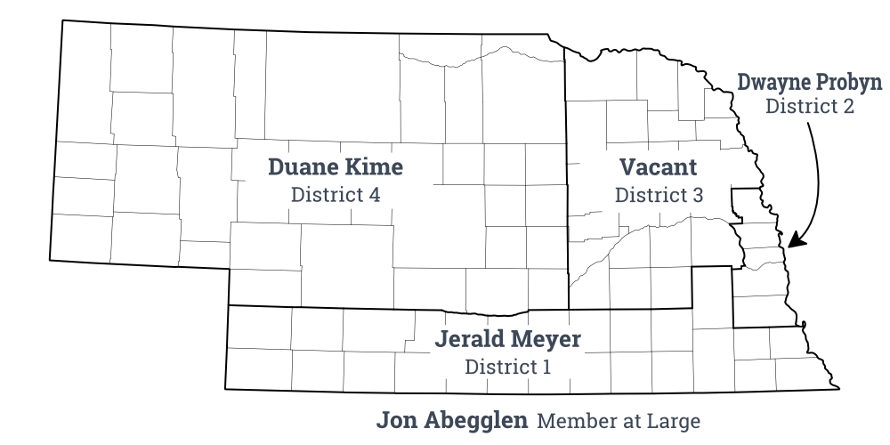 Map of Board Member areas